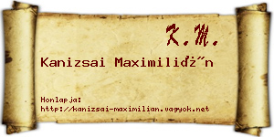 Kanizsai Maximilián névjegykártya